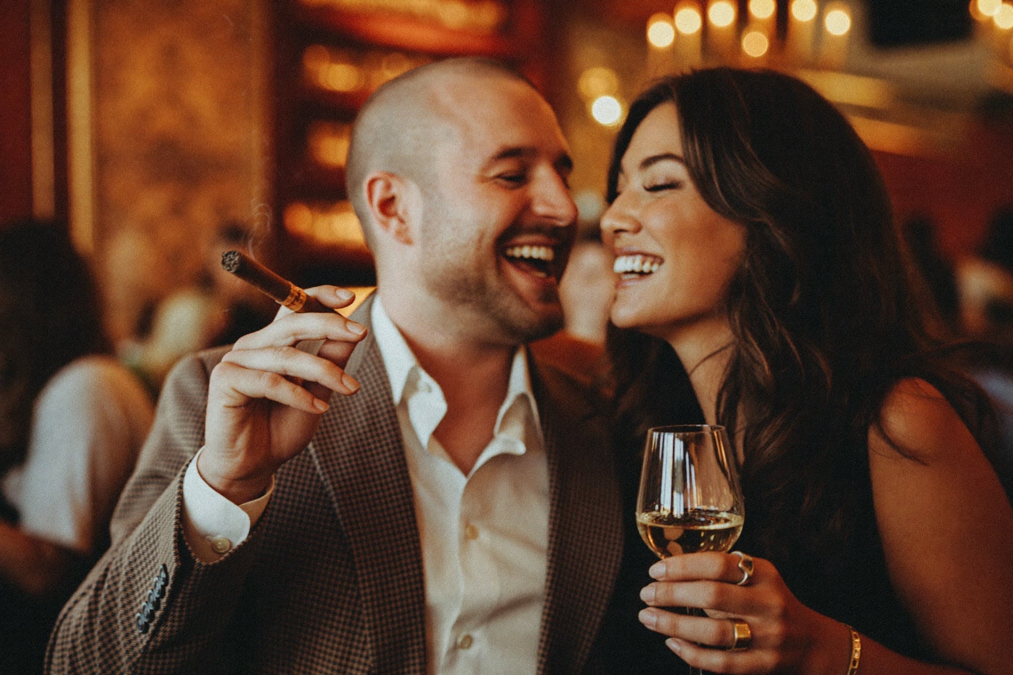 Couple celebrating at the event